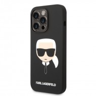 Husa spate pentru iPhone 14 Pro Max - Iconic Silicon Karl Lagerfeld Negru