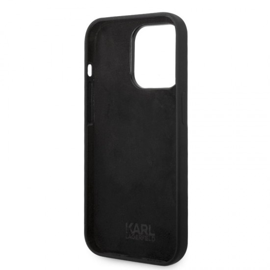 Husa spate pentru iPhone 13 Pro Max - Iconic Silicon Karl Lagerfeld Negru