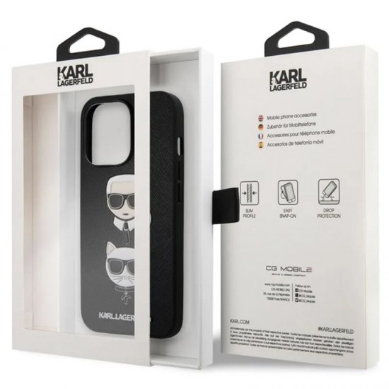 Husa spate pentru iPhone 13 Pro - Iconic Saffiano Karl Lagerfeld