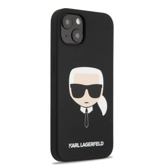 Husa spate pentru iPhone 13 - Iconic Silicon Karl Lagerfeld Negru