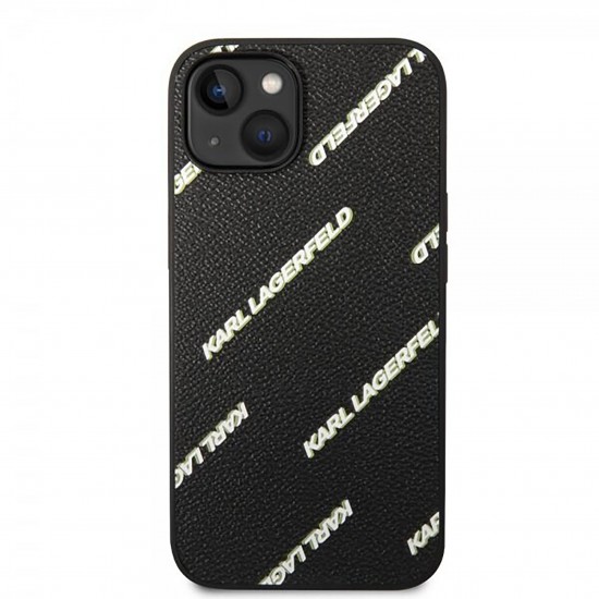 Husa spate pentru iPhone 14 - Logomania Karl Lagerfeld Negru