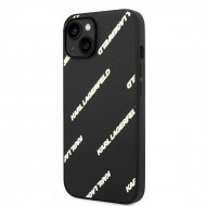 Husa spate pentru iPhone 14 Plus - Logomania Karl Lagerfeld Negru