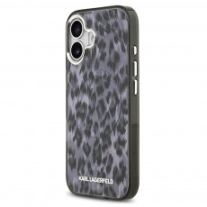 Husa spate pentru iPhone 17 Karl Lagerfeld Leopard Magsafe - Gri
