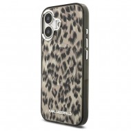 Husa spate pentru iPhone 17 Karl Lagerfeld Leopard Magsafe - Maro