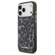 Husa spate pentru iPhone 17 Pro Max Karl Lagerfeld Leopard Magsafe - Gri