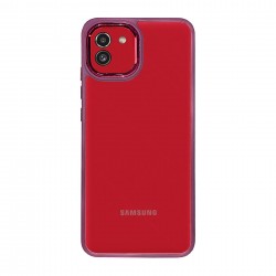 Husa spate pentru Samsung Galaxy A03 - Leaf Case Visiniu