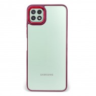 Husa spate pentru Samsung Galaxy A22 5G - Leaf Case Visiniu