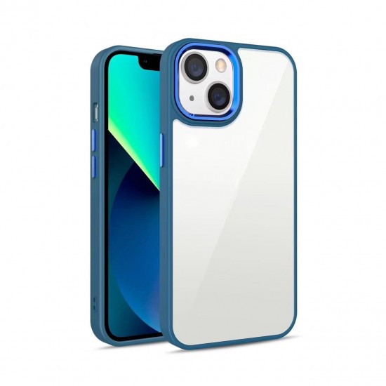Husa spate pentru iPhone 13 Pro Max - Leaf Case Albastru