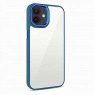 Husa spate pentru iPhone 12 - Leaf Case Albastru