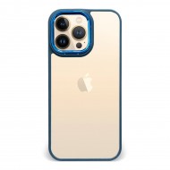 Husa spate pentru iPhone 13 Pro Max - Leaf Case Albastru