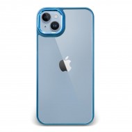 Husa spate pentru iPhone 14 Plus - Leaf Case Albastru