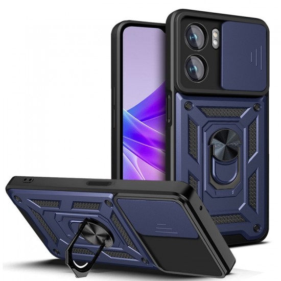 Husa spate pentru OPPO A77 5G - Slide Case Albastru Inchis