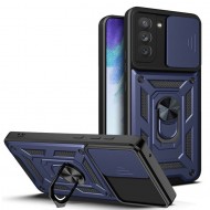 Husa spate pentru Samsung Galaxy S21 FE- Slide Case Albastru Inchis
