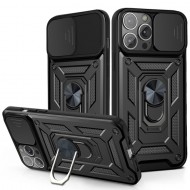 Husa spate pentru iPhone 13 Pro Max - Slide Case Negru