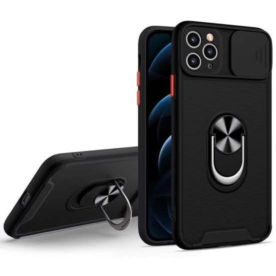 Husa spate pentru iPhone 12 Pro Max - Slide Case Negru