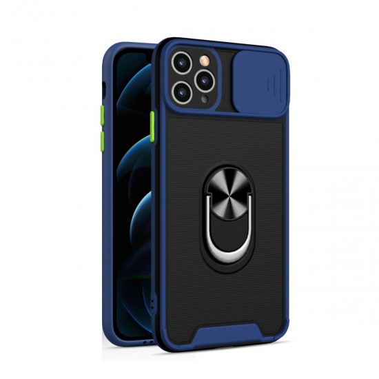 Husa spate pentru iPhone 12 Pro Max - Slide Case Albastru
