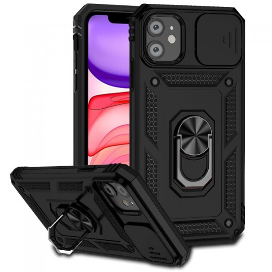 Husa spate pentru iPhone 12 - Slide Case Negru