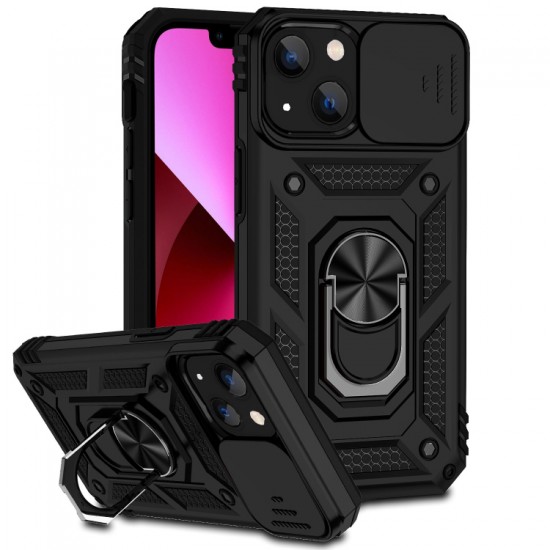 Husa spate pentru iPhone 13 - Slide Case Negru