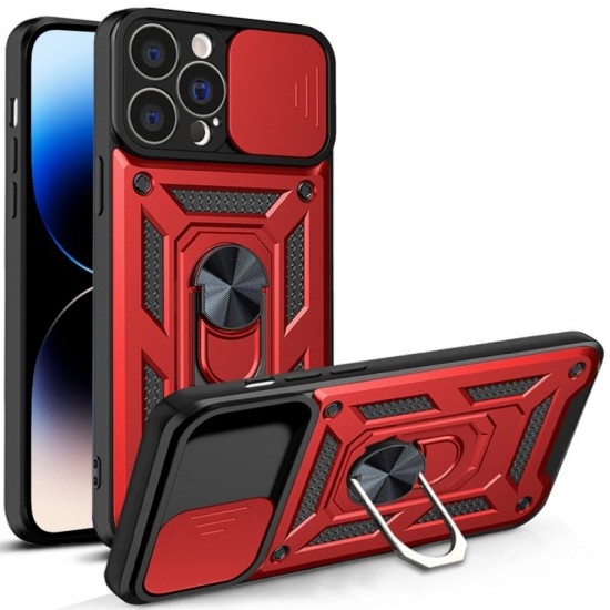 Husa spate pentru iPhone 14 Pro Max - Slide Case Rosu
