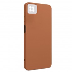 Husa spate pentru Samsung Galaxy A22 5G - Vanex Case Portocaliu Alb