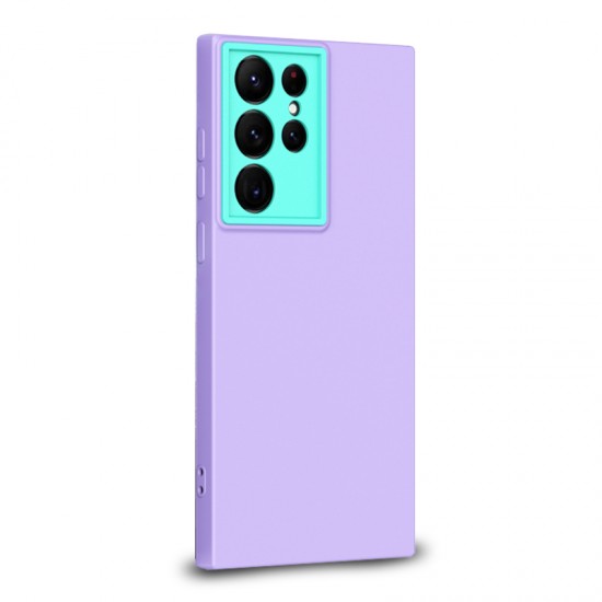 Husa spate pentru Samsung Galaxy S22 Ultra - Vanex Case Mov Turcoaz