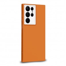 Husa spate pentru Samsung Galaxy S22 Ultra - Vanex Case Portocaliu Alb