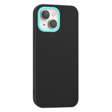 Husa spate pentru iPhone 14 Plus - Vanex Case Negru si Turcoaz