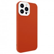 Husa spate pentru iPhone 13 Pro Max - Vanex Case Portocaliu Alb