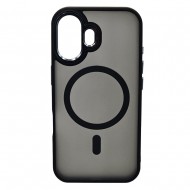 Husa spate pentru iPhone 16 Plus Yesido Skin Magsafe - Semitransparent/Negru