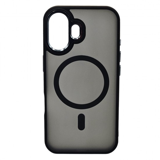 Husa spate pentru iPhone 16 Plus Yesido Skin Magsafe - Semitransparent/Negru