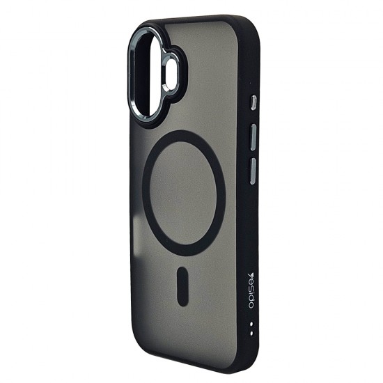 Husa spate pentru iPhone 16 Plus Yesido Skin Magsafe - Semitransparent/Negru