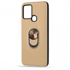 Husa spate pentru Samsung Galaxy A21s - WOOP Ring Case Gold