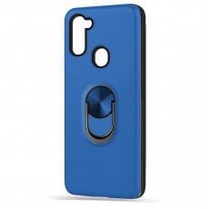 Husa spate pentru Samsung Galaxy A11 - WOOP Ring Case Albastru