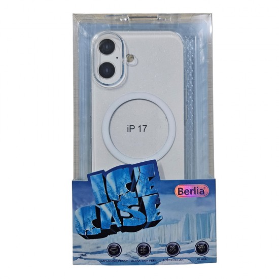 Husa spate pentru iPhone 17 Berlia Starry Magsafe - Transparent