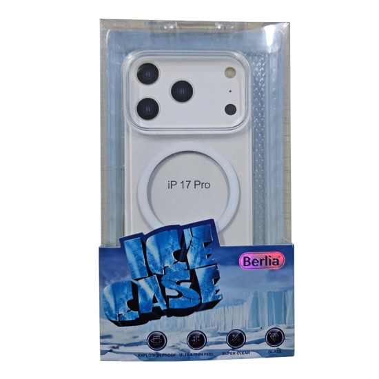 Husa spate pentru iPhone 17 Pro Berlia Starry Magsafe - Transparent