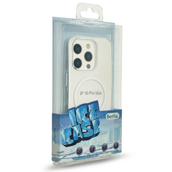 Husa spate pentru iPhone 16 Pro Max Berlia Starry Magsafe - Transparent