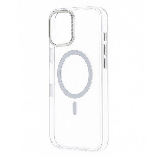 Husa spate pentru iPhone 16 Pro Berlia Starburst Magsafe - Transparent