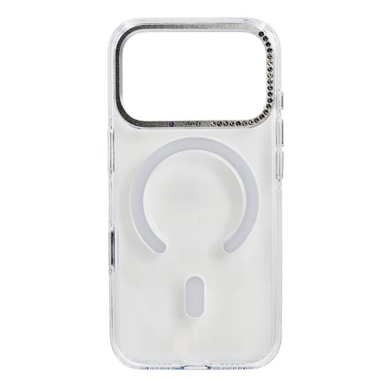 Husa spate pentru iPhone 17 Pro Max Berlia Starburst Magsafe - Transparent