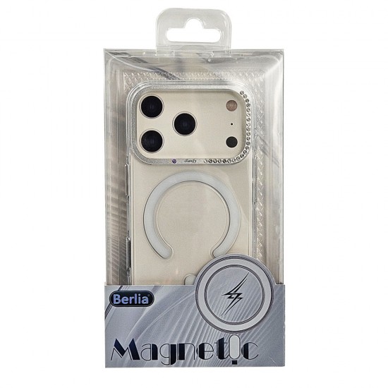 Husa spate pentru iPhone 17 Pro Max Berlia Starburst Magsafe - Transparent