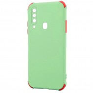 Husa spate pentru Samsung Galaxy A20s - Air Soft Case Verde/Rosu