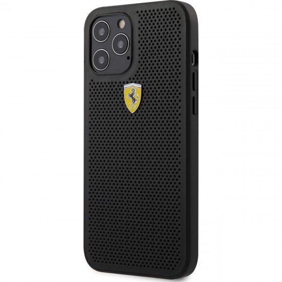Husa spate pentru iPhone 12 Pro - Ferrari Perforated Cover