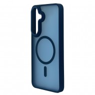 Husa spate pentru Samsung Galaxy S25 FE Matte Case Magsafe - Semitransparent/Albastru