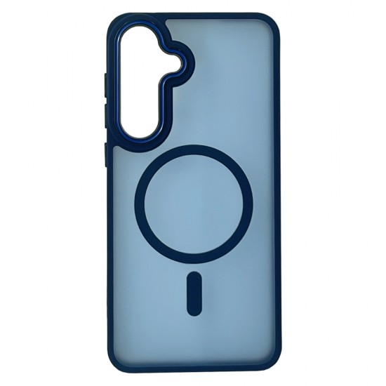 Husa spate pentru Samsung Galaxy S25 FE Matte Case Magsafe - Semitransparent/Albastru