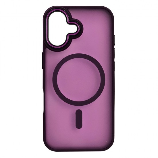 Husa spate pentru iPhone 17 Matte Case Magsafe - Semitransparent/Mov