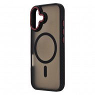 Husa spate pentru iPhone 17 Matte Case Magsafe - Semitransparent/Negru