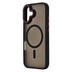 Husa spate pentru iPhone 17 Matte Case Magsafe - Semitransparent/Negru