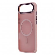 Husa spate pentru iPhone 17 Air Matte Case Magsafe - Semitransparent/Roz