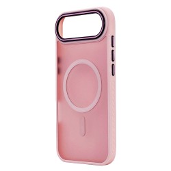 Husa spate pentru iPhone 17 Air Matte Case Magsafe - Semitransparent/Roz