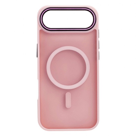 Husa spate pentru iPhone 17 Air Matte Case Magsafe - Semitransparent/Roz