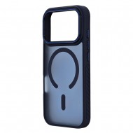 Husa spate pentru iPhone 17 Pro Max Matte Case Magsafe - Semitransparent/Albastru